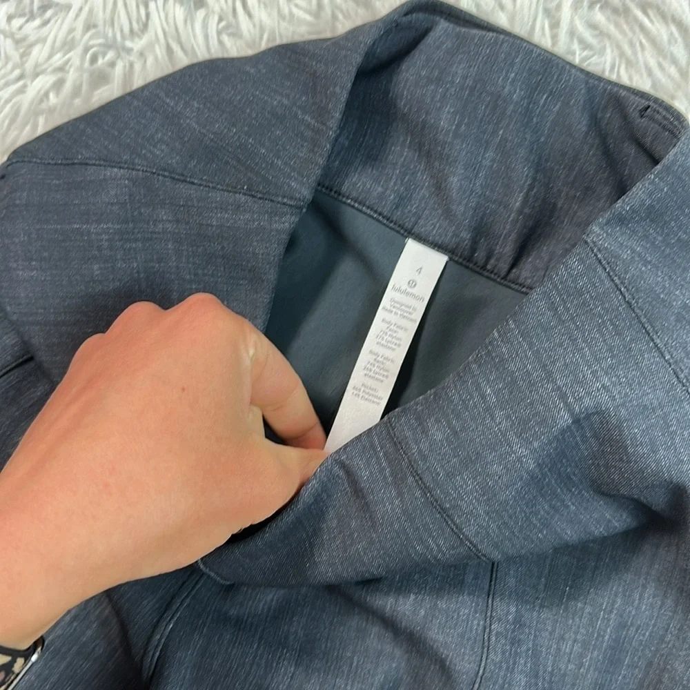 Lululemon Here to There High-Rise 7/8 Pant Crosshatch Texture Black Multi Black